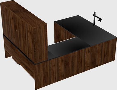 U-shaped desk