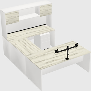 U-shaped desk