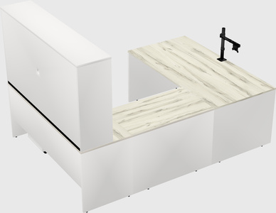 U-shaped desk