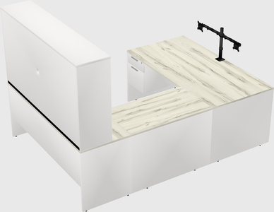 U-shaped desk