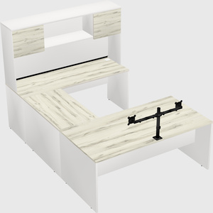 U-shaped desk