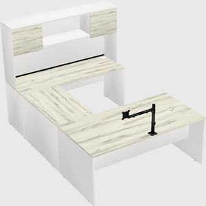 U-shaped desk