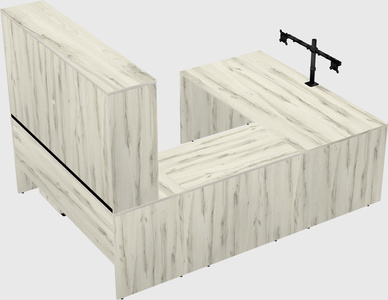 U-shaped desk