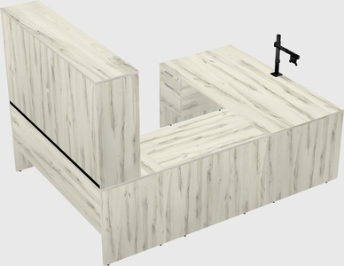 U-shaped desk