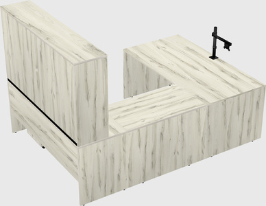 U-shaped desk