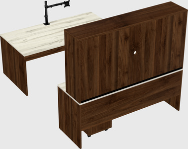 U-shaped desk