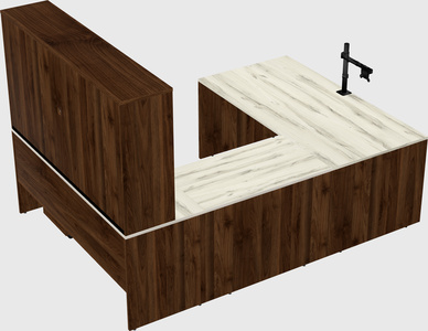 U-shaped desk