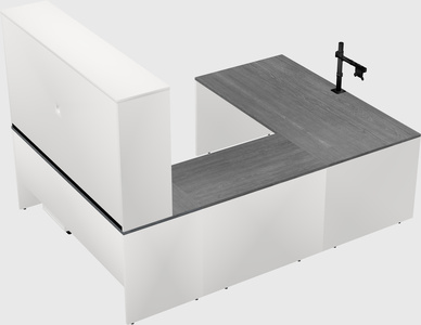 U-shaped desk