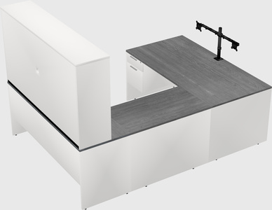 U-shaped desk