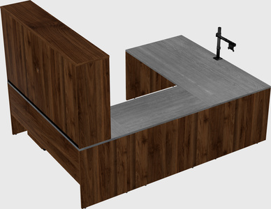U-shaped desk