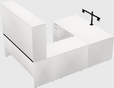 U-shaped desk