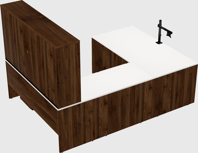 U-shaped desk