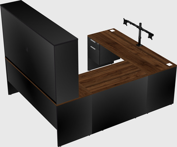 U-shaped desk