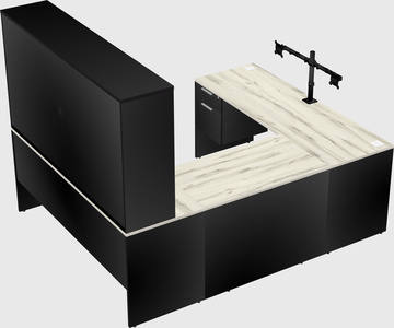 U-shaped desk