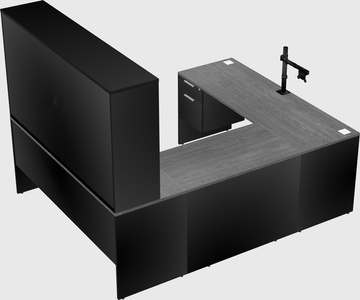 U-shaped desk