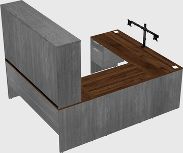 U-shaped desk