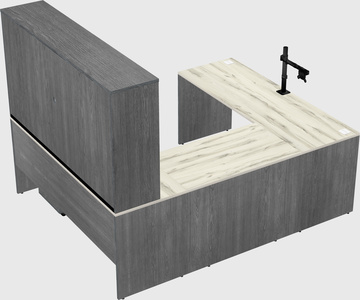 U-shaped desk