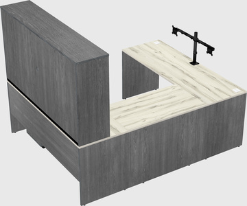 U-shaped desk