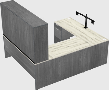 U-shaped desk