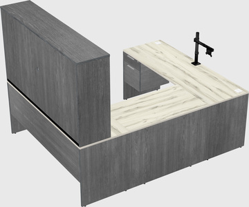 U-shaped desk