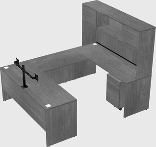 U-shaped desk