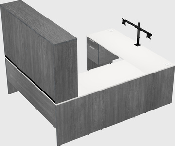 U-shaped desk