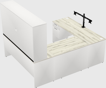 U-shaped desk