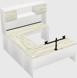 U-shaped desk