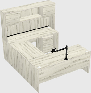 U-shaped desk