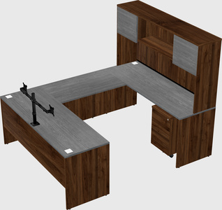 U-shaped desk