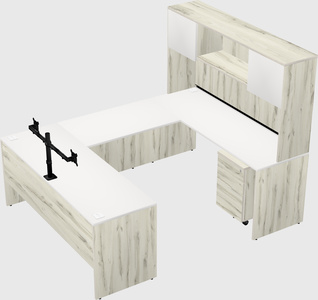 U-shaped desk