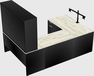 U-shaped desk