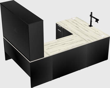 U-shaped desk