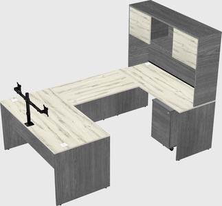 U-shaped desk