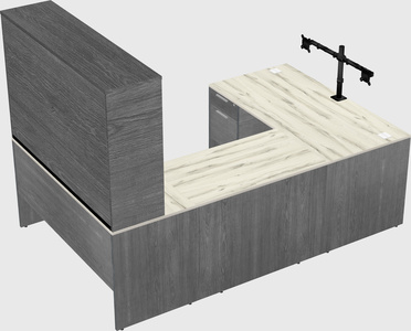 U-shaped desk