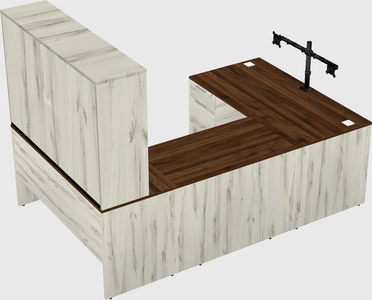 U-shaped desk