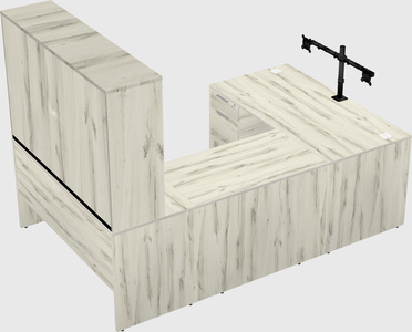 U-shaped desk