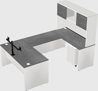 U-shaped desk
