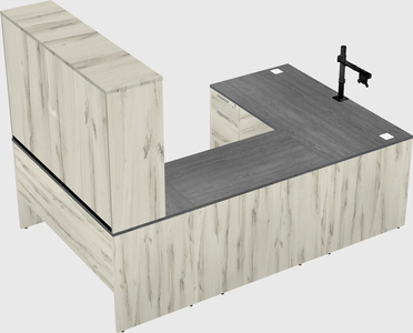 U-shaped desk