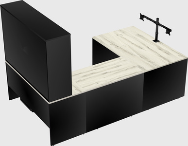 U-shaped desk