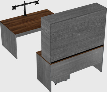 U-shaped desk