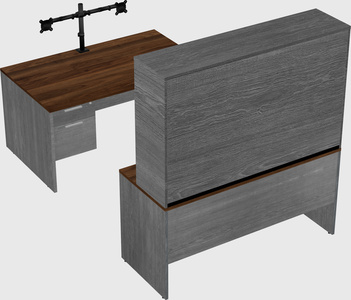 U-shaped desk