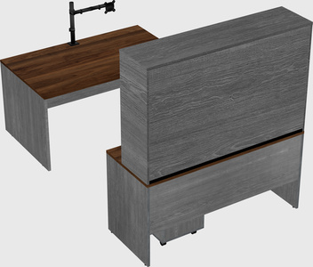 U-shaped desk