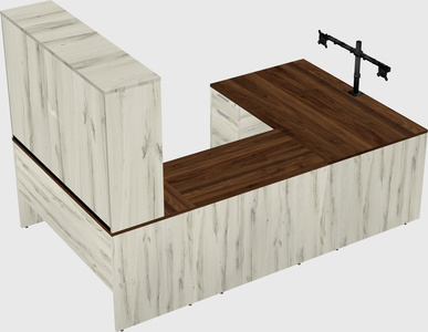 U-shaped desk