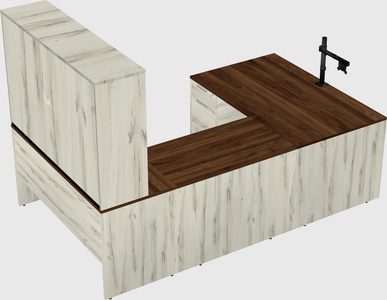 U-shaped desk