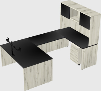 U-shaped desk