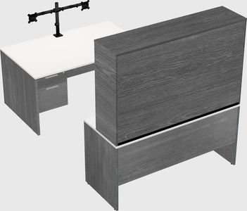 U-shaped desk