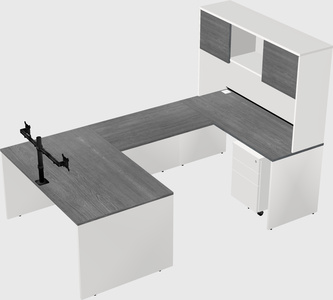 U-shaped desk