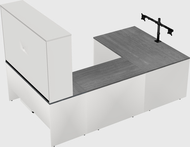 U-shaped desk