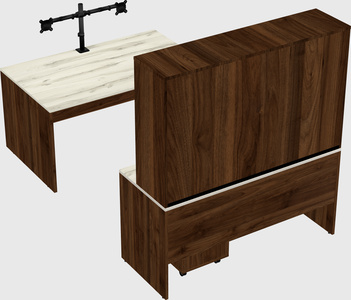 U-shaped desk